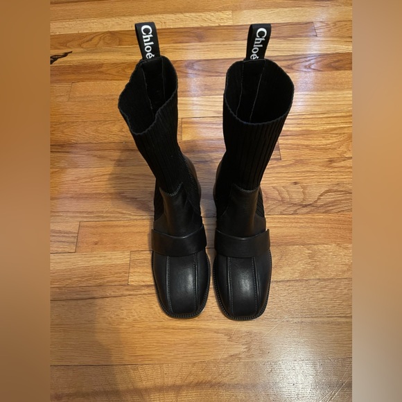 Black leather CHLOE boots - Picture 8 of 8